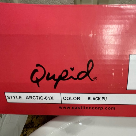 Qupid Arctic-01X Black/Clear Platform Heels 10 New Never Worn, 3 Ankle Straps - Picture 13 of 14